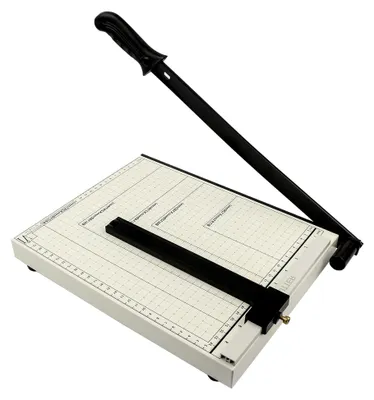 Produktbild von A4 Papierschneider mit Metallbasis, Guillotine für 12 Blatt, geeignet für Büro, Fotografie und Schrein