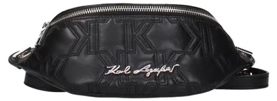 Produktbild von Karl Lagerfeld Gürteltasche Leder schwarz K-Stepp Schriftzug
