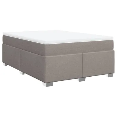 Produktbild von Boxspringbett mit Matratze Taupe 140x190 cm Stoff