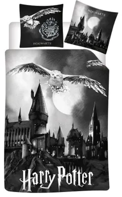Obrázek produktu pro Harry Potter oboustranné povlečení Bradavice 2ks 155 x 220 cm