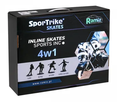Obrázok produktu pre SporTrike Kolieskové korčule 4v1 modročierne, veľ. 34-38