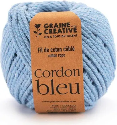 Obrázok produktu pre Macramé bavlna ø 2,5 mm x 80 m - modrá