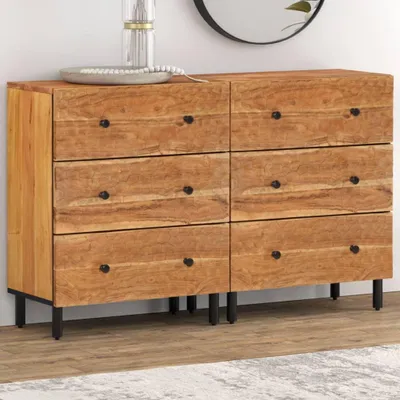 Produktbild von vidaXL Beistellschränke 2 Stk. 60x33x75 cm Massivholz Akazie