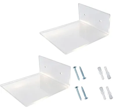 Image de Ensemble de 2 étagères murales en acrylique transparent