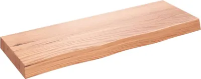 Productafbeelding van vidaXL Wastafelblad, lichtbruin, 80x30x(2-6) cm, massief hout, behandeld