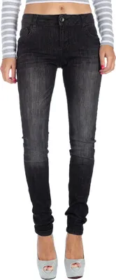 Produktbild von Cipo & Baxx Damen Slim Fit Jeans Stonewashed 19CB08 Black W25/L32