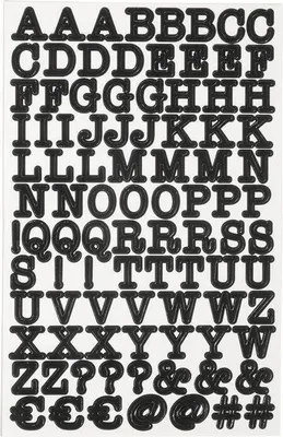Produktbild von Aufkleber Alphabet und Zahlen - Schwarz