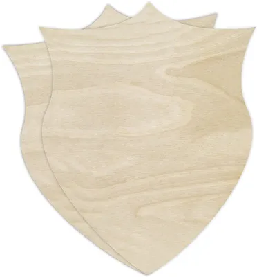 Produktbild von Creative Deco 2 x Schild Anhängers aus Sperr-Holz | 30 x 24 cm | Unlackierten Form-Scheiben | Perfekte Ausschnite für Bemalen, Dekorieren, Geschenk & Decoupage