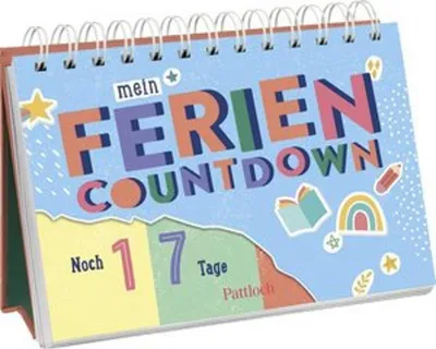 Produktbild von Fröhlicher Countdown-Kalender für Schulferien, anpassbar, 14,4 x 11,6 cm