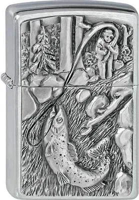 Produktbild von ZIPPO ® Feuerzeug 2000404 Trout Fishing Emblem Angler