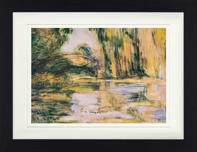 Produktbild von Claude Monet Gerahmtes Bild Mit Edlem Passepartout | Wand-Bilder | Im Bilderrahmen - Seerosenteich: Die Brücke, 1899 (30 x 40 cm)