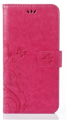 Produktbild von Handy Tasche für Xiaomi Redmi Note 13 Pro+ 5G Schutz Hülle Handyhülle mit Blumenmuster Klapp Hülle mit Standfunktion und Kartenfächer Farbe: Pink