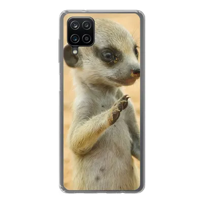Produktbild von MuchoWow® Handyhülle Schutzhülle Hülle für Samsung Galaxy A12 Erdmännchen - Braun - Tier Silikon Softcase Handy Hülle - Bild
