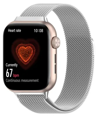 Image de Pour Honor Watch 5 Milan Bracelet de remplacement en acier métallique avec fermoir magnétique argenté