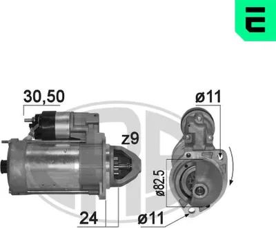 Produktbild von ERA 220810A Starter Anlasser 2,3kW 12V