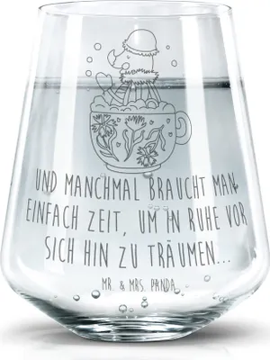 Produktbild von Mr. & Mrs. Panda Glas Nachtfalter Schaumbad - Transparent - Geschenk, Wasserglas, Tumbler, Trinkglas, Baden, Bad, Saftglas, Lustige Sprüche, getränkebecher, Badezimmer