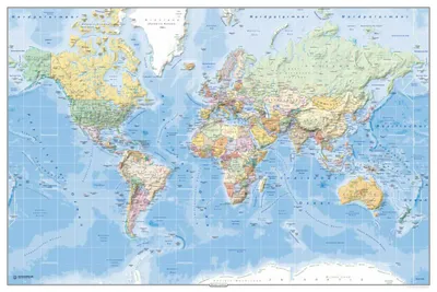 Obrázok produktu pre Mapy - Mapa sveta, Politická - Mierka 1/47M - Plagát 91,5x61 cm