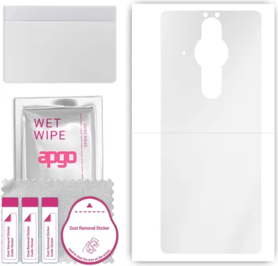 Produktbild von apgo Rückseite Schutzfolie, klar, kompatibel mit Sony Xperia PRO, Hinten Hydrogel-Displayschutzfolie mit Positionierhilfe, kratzfest, einfache Montage