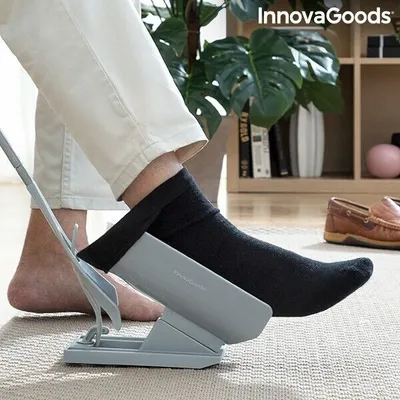Produktbild von GKA Socken- und Schuhanzieher mit Sockenauszieher Schuhlöffel Senioren Schwangere Sockenanzieher