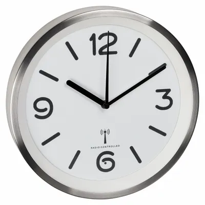 Produktbild von TFA-Dostmann 60.3535.02, Wand, Rund, Silber, Weiß, Aluminium, Glas, AA