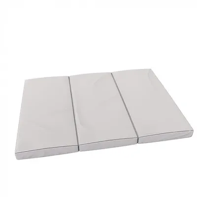 A folded, three-panel mat on a white background.