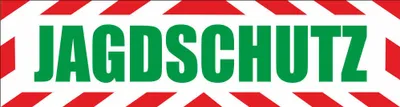 Produktbild von INDIGOS UG - Magnetschild "Jagdschutz" mit Rahmen 45 x 12 cm - Magnetfolie für Auto / LKW / Truck / Baustelle / Firma