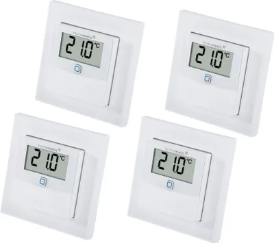 Immagine prodotto di HOMEMATIC IP Smart Home 150180A0, Sensore di temperatura e di ronzio con display. Sensore con display, 4 pezzi