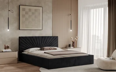 Obrázek produktu pro Postel BACOLI 180x200 černá s úložným prostorem