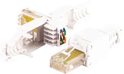 Produktbild von Schwaiger NWST32 532, RJ45, Weiß, Cat5e, Gold, 2 Stück(e)