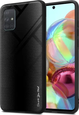 Produktbild von Cadorabo Hülle für Samsung Galaxy A71 4G Schutz Hülle in Schwarz Handyhülle TPU Etui Cover Case Tempered Glas