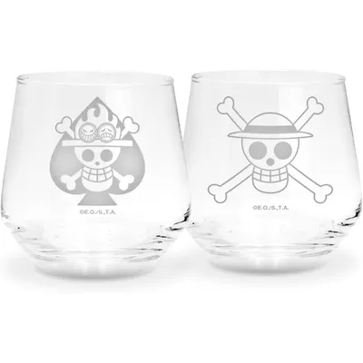 Image de One Piece Trinkglas 2er Set : Luffy & Ace (300 ml)