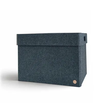Produktbild von Aufbewahrungsbox CLASSIC Filz 53,5 x 40 x 38,5 cm mit Deckel in anthrazit meliert