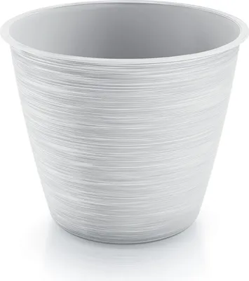 Produktbild von Runder Blumentopf aus Kunststoff weiß 20 cm Furu