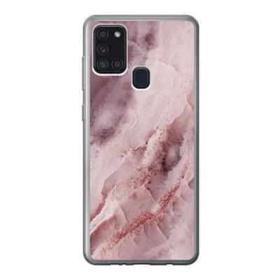 Produktbild von MuchoWow® Handyhülle Schutzhülle Hülle für Samsung Galaxy A21s Naturstein - Rosa - Luxus Silikon Softcase Handy Hülle - Hartschale