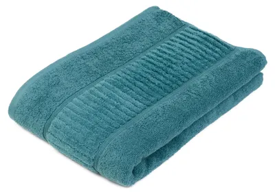 Produktbild von GÖZZE BIO Frottier Badetuch weiches hautfreundliches saugstarkes Badetuch aus Baumwolle Petrol 100 x 150 cm