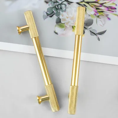 Kastengriffe 6er-Set, 128 mm Lochabstand, Gold, Aluminium