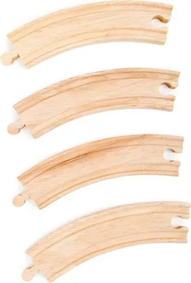 Produktbild von Small Foot 10265 TRAINible Holzeisenbahn Kurvenschienen, natur, 4-teilig (1 Set)