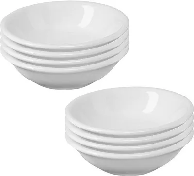 Zdjęcie produktu dla Zestaw 10 małych białych filiżanek ceramicznych – średnica: 7 x 2 cm