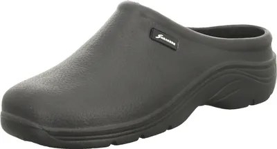 Produktbild von Schwarze EVA Clog Badeschuhe mit Keilabsatz und weicher textiler Decksohle