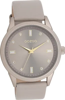 Produktbild von Oozoo Leder Damen Uhr Analog Quarzuhr Armband taupe braun Timepieces D2UOC11287