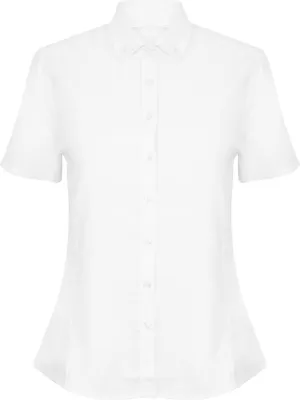 Obrázok produktu pre Moderná dámska blúzka Henbury Oxford s krátkym rukávom RW5426 (3XL) (biela)