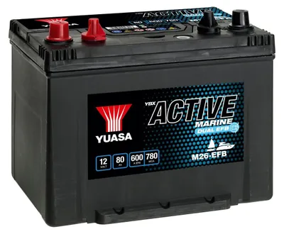 Produktbild von YUASA MARINE Starterbatterie 12V 80Ah 600A/EN D26 Batterie