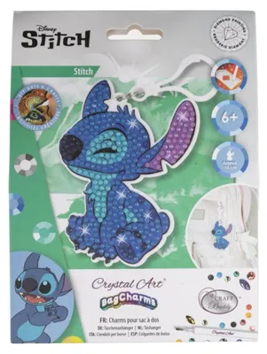 Immagine prodotto di CRAFT Buddy Stitch, Set per ricamo con diamanti, 6 anni, Blu, Viola, Bianco