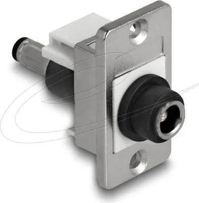 Produktbild von DELOCK Panel Mount DC 5,5 x 2,5 mm Bu zu DC 5,5 x 2,1 mm St