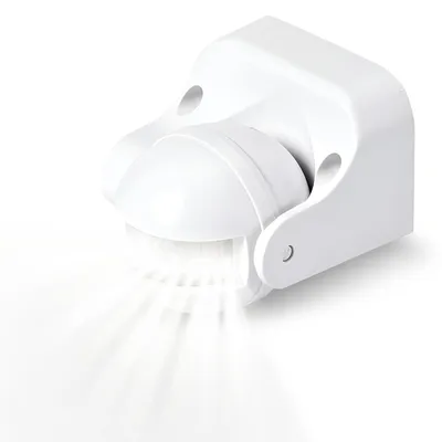 Zdjęcie produktu dla Czujnik ruchu podczerwieni PIR, kąt detekcji 180°, zasięg 10 metrów, biały