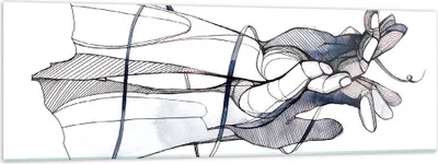 Produktbild von Bilder auf glas - Einteilig - Hände Surrealismus Grafik - 160x50cm - Glasbilder - Wandbilder - Bilder - Wanddekoration aus Glas - Glas Bilder - Wandbild auf Glas - GAB160x50-4447