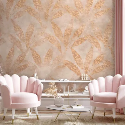 Produktbild von Vlies Fototapete - Leaves and Gold 250x175 cm Blätter b-A-0907-a-a