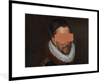 Produktbild von MuchoWow® Gerahmtes Poster Wilhelm von Oranien - Adriaen Thomasz - Gemälde 90x60 cm - Poster mit Schwarzem Bilderrahmen Wandposter Rahmen Foto Bilder - Wanddekoration - Fotos