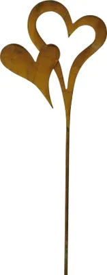 Produktbild von Stele Herz Garten-Deko 13x58cm Gartenstele Rost Gartenstecker Eisen Garten
