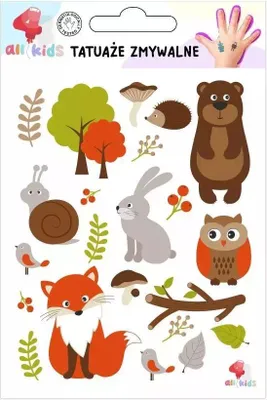 Image de Tatouages lavables pour enfants Animaux de la forêt